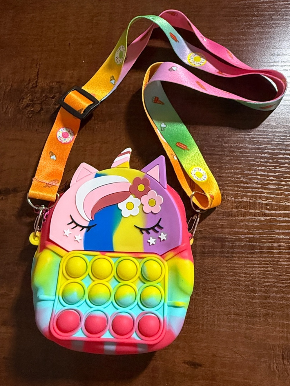 Unicorn Pop-It Crossbody Bag for Kids - Multicolor - Sweet Treats Strap *NEW